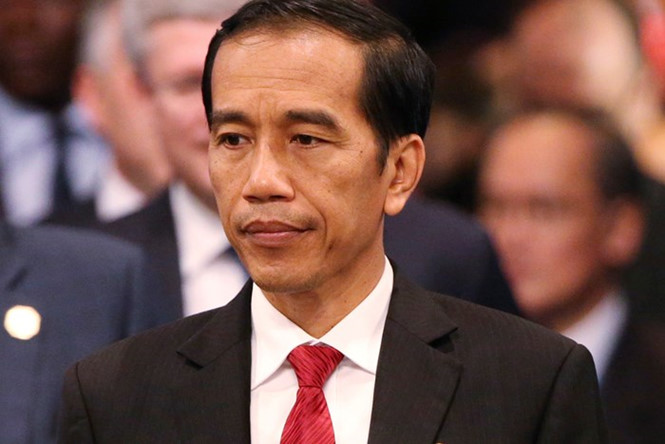 Tổng thống Indonesia Joko Widodo lần đầu cùng các quan chức cấp cao thị sát Biển Đông