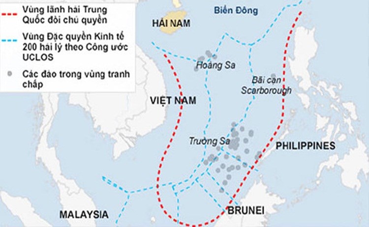 ‘Đường lưỡi bò’ phi lý mà Trung Quốc đơn phương áp đặt trên Biển Đông