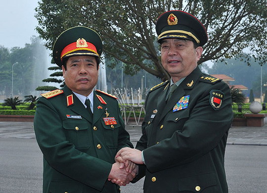 Tình hình Biển Đông là một trong những nội dung chính trong cuộc hội đàm giữa hai Bộ trưởng Quốc phòng Việt Nam – Trung Quốc