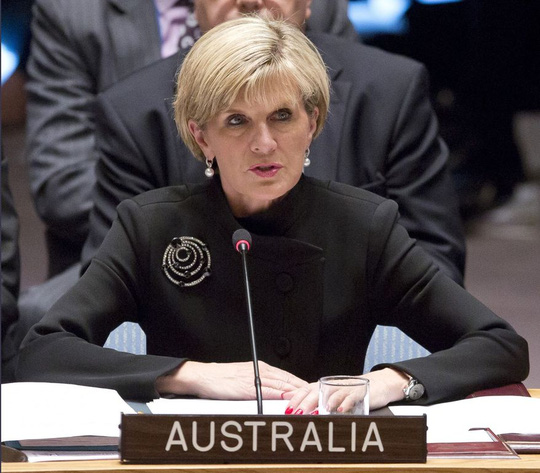 Ngoại trưởng Australia Julie Bishop phát biểu về tình hình Biển Đông hiện nay