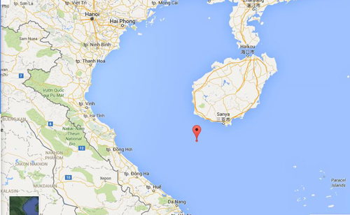 Vị trí giàn khoan Hải Dương 943 trên Biển Đông theo tọa độ được Trung Quốc công bố