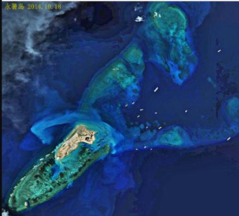 Tình hình Biển Đông ngày 21/10: Hình ảnh đảo Đá Chữ Thập chụp từ vệ tinh