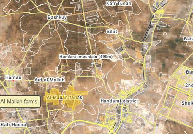 Bản đồ khu vực Al - Malaah miền Bắc Aleppo