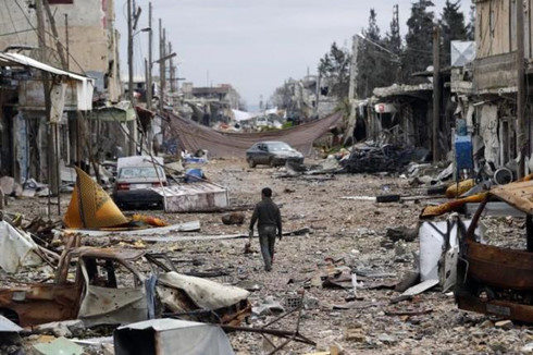 Một thị trấn tại Syria hoang tàn sau khi rơi vào tay IS, theo tình hình chiến sự Syria mới nhất 