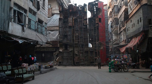 B&ecirc;n trong th&agrave;nh phố Aleppo, Syria