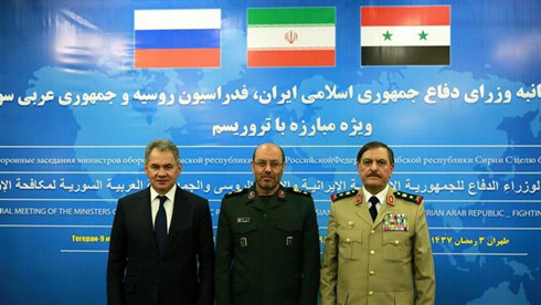 Bộ trưởng Quốc phòng Iran, Nga và Syria nhất trí tăng cường hợp tác chống khủng bố sau cuộc gặp tại thủ đô Tehran