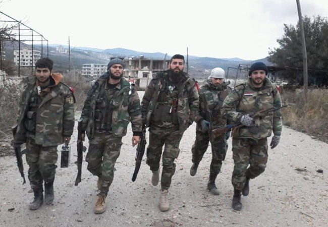 Các binh sĩ quân đội Syria ở Latakia