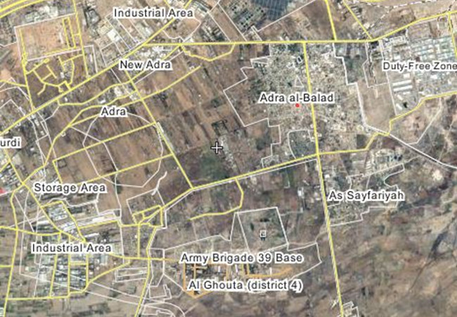 Bản đồ khu vực quân đội Syria tấn công lực lượng Hồi giáo cực đoan