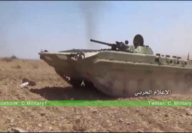 Xe bô binh chiến đấu BMP quân đội Syria trên chiến trường Đông Hama, theo tình hình chiến sự Syria mới nhất
