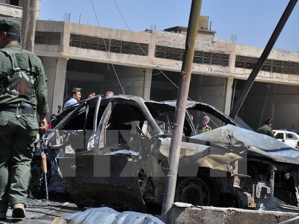 Hiện trường vụ đánh bom gần một trong những vị trí của Các đơn vị bảo vệ nhân dân người Kurk, theo tình hình chiến sự Syria mới nhất 