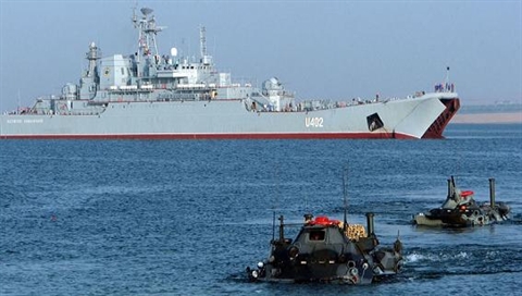 Tàu chiến Ukraine tham dự tập trận đổ bộ của NATO trên biển Đen