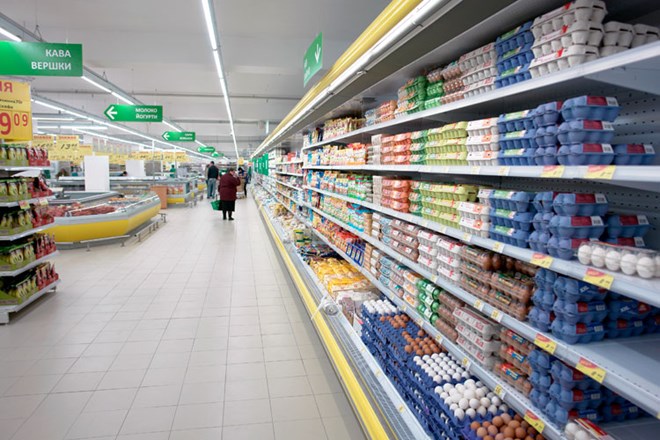 Một siêu thị ở Ukraine
