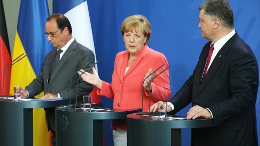 Lãnh đạo các nước Pháp, Đức và Ukraine trong cuộc thảo luận