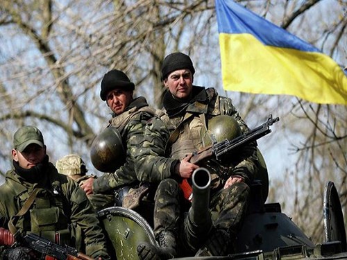 Binh lính Ukraine triển khai tại khu vực Donbass