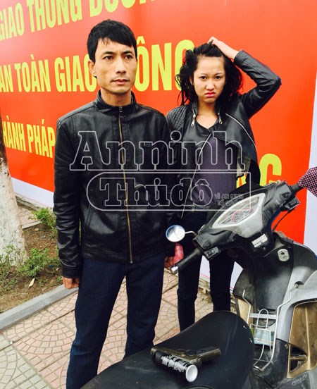 Hai đối tượng Đỗ Đoan Cường v&agrave; Nguyễn Thị Hương 