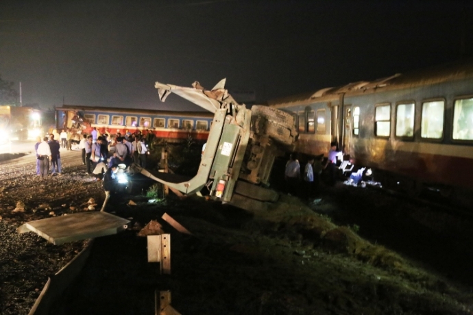 Hiện trường vụ tai nạn tối qua tại Quảng Trị