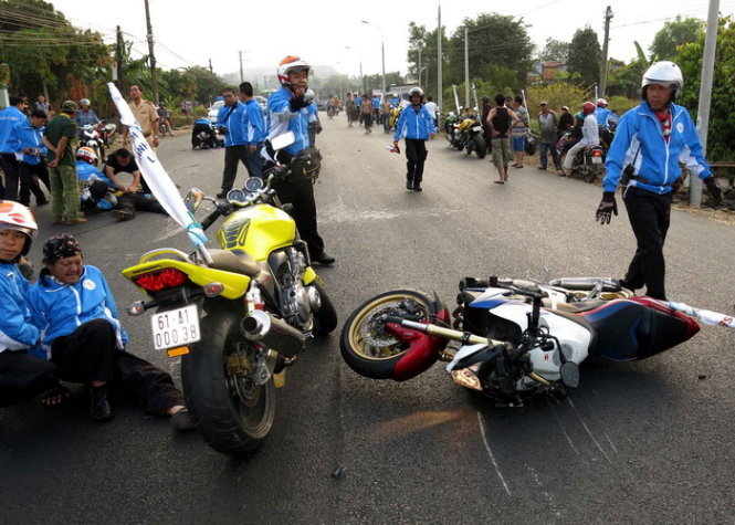 Hiện trượng vụ tai nạn tại giải đua xe đạp ở Đồng Nai