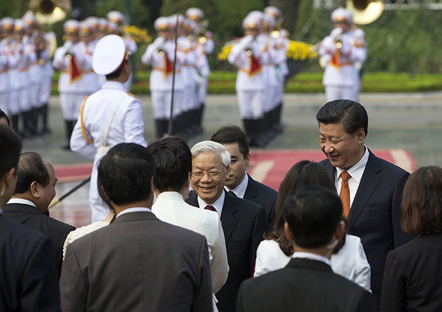 Tổng Bí thư Nguyễn Phú Trọng đón tiếp ông Tập Cận Bình theo nghi lễ cấp nhà nước