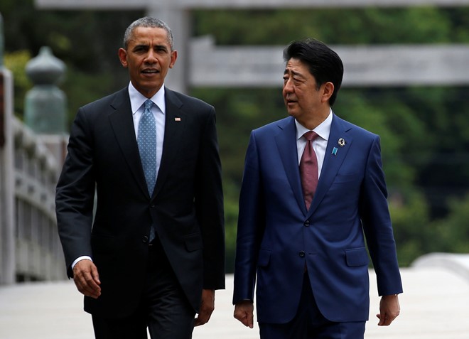 Ngày hôm nay Tổng thống Mỹ Barack Obama sẽ đến thăm Hiroshima. Ảnh: AP
