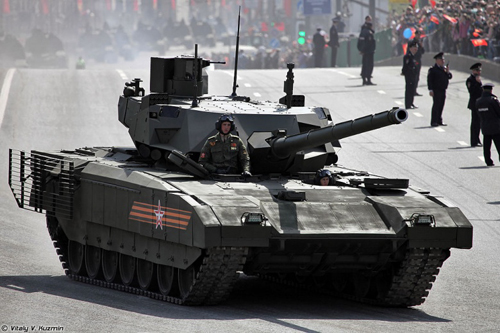 Xe tăng T-14 Armata của Nga trên Quảng trường Đỏ. 