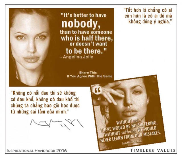 Những câu nói truyền cảm hứng của Angelina Jolie