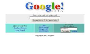 giao diện của google 1998