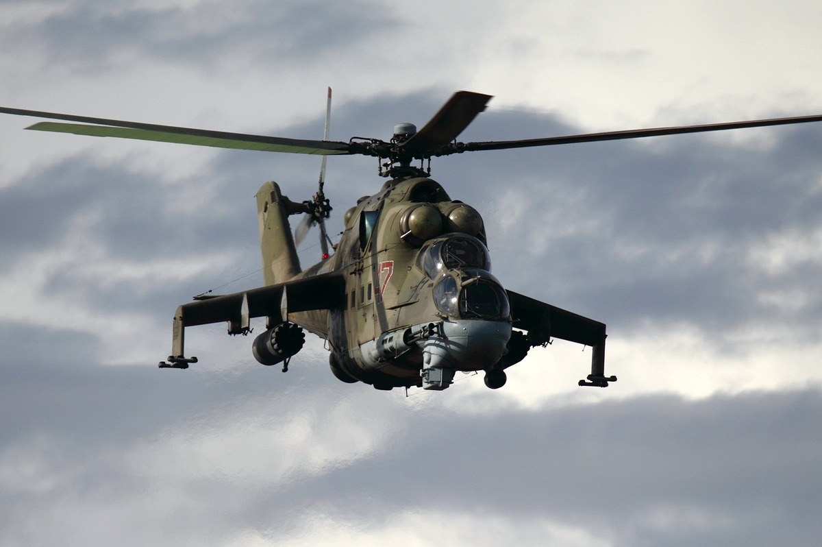 Trực thăng tấn công Mi-24P hiện đang tham gia không kích IS ở Syria