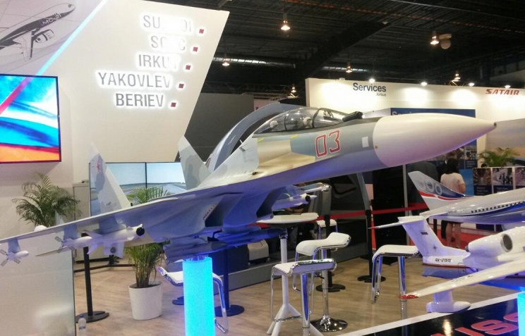 Phiên bản xuất khẩu của máy bay Sukhoi Su-30SME  được Nga giới thiệu tại Triển lãm Singapore Show Air 2016