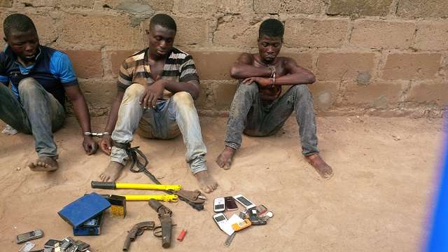 Ba nghi phạm thuộc băng đảng trộm cướp khét tiếng bị bắt