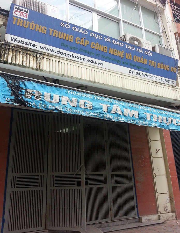Một cơ sở của trường TC Đông Đô ở phố Trung Kính 