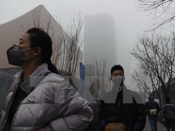 Khói mù bao phủ Bắc Kinh ngày 22/12/2015