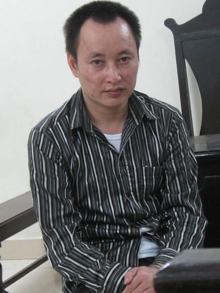 Trần Quang Huy trong phiên tòa xét xử