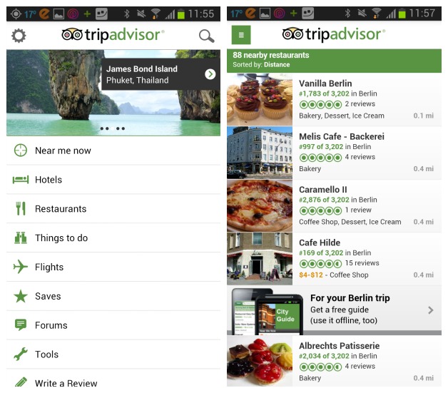 Trip Advisor City Guides là 1 trong nhiều ứng dụng Android tốt nhất hiện nay