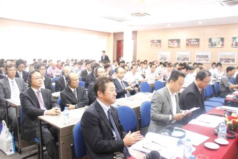 Một góc trong buổi hội thảo về ứng dụng công nghệ Nhật Bản cho ngành xây dựng Việt Nam