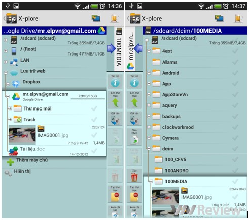 X-Plore là một ứng ứng dụng hay với tính năng độc đáo, phục vụ nhu cầu quản lý tệp tin