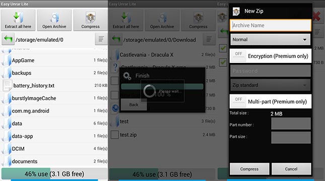 Easy Unrar Lite là một ứng dụng hay giao diện đơn giản cho nhu cầu giải nén