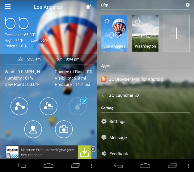 GO Weather là một ứng dụng hay cung cấp rất nhiều widget thời tiết