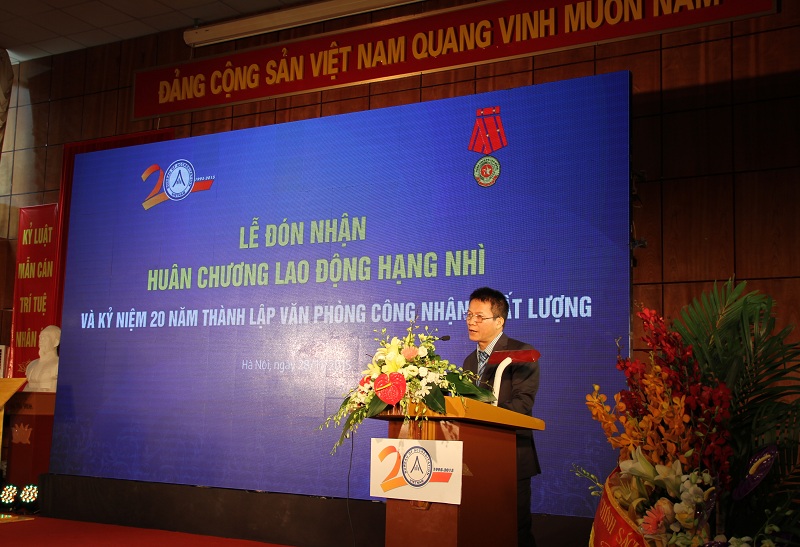 Ông Vũ Xuân Thủy - Giám đốc BoA báo cáo những kết quả đạt được của BoA trong 20 năm qua