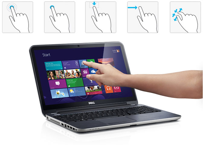 Laptop giá rẻ Dell sở hữu màn hình cảm ứng nổi bật
