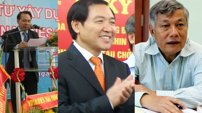 Từ trái sang: ông Mai Văn Phúc, Dương Chí Dũng và Trần Hữu Chiều