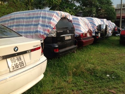 25 xe ô tô bị cảnh sát tỉnh Phú Thọ tạm giữ