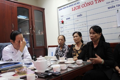 Lãnh đạo Bệnh viện đa khoa Hà Nội đã cố gắng hết sức trong vụ việc của gia đình bà Tưởng. 