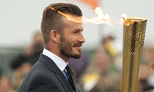 Beckham tham gia rước đuốc Olympic London 2012