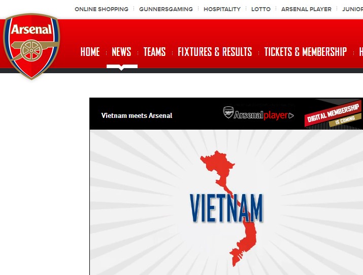 <div><em>Bản đồ Việt Nam trong clip của Arsenal thiếu Hoàng Sa và Trường Sa.&nbsp;<br>Ảnh cắt từ clip của Arsenal.</em></div>