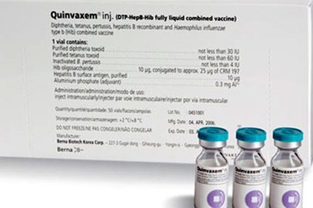 WHO đề nghị tiếp tục sử dụng vaccine Quinvaxem. Ảnh: HNM
