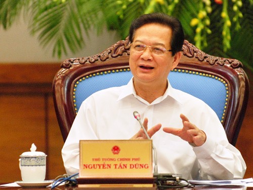Thủ tướng Nguyễn Tấn Dũng tại hội nghị trực tuyến 