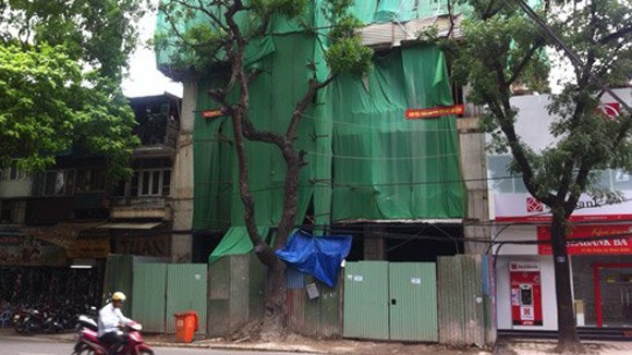 Công trình xây dựng sai phép trên phố Bà Triệu đã bị xử lý nghiêm