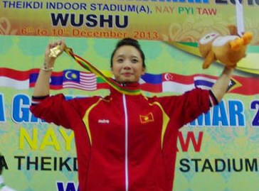 Huy chương vàng đầu tiên của đoàn thể thao Việt Nam tại SEA Games 27 thuộc về Wushu