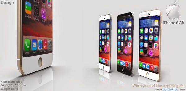 thiết kế iphone 6 air siêu mỏng đẹp mắt