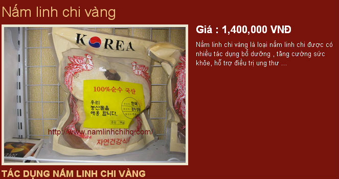Túi nấm linh chi vàng được giao bán trên mạng có giá hơn 1 triệu đồng